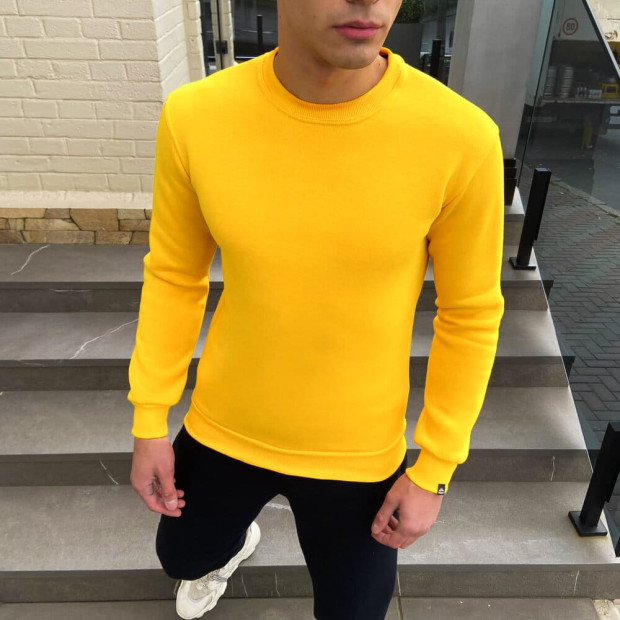 Світшот Pobedov 007 ЗИМА Світло-жовтий, 3XL - 1