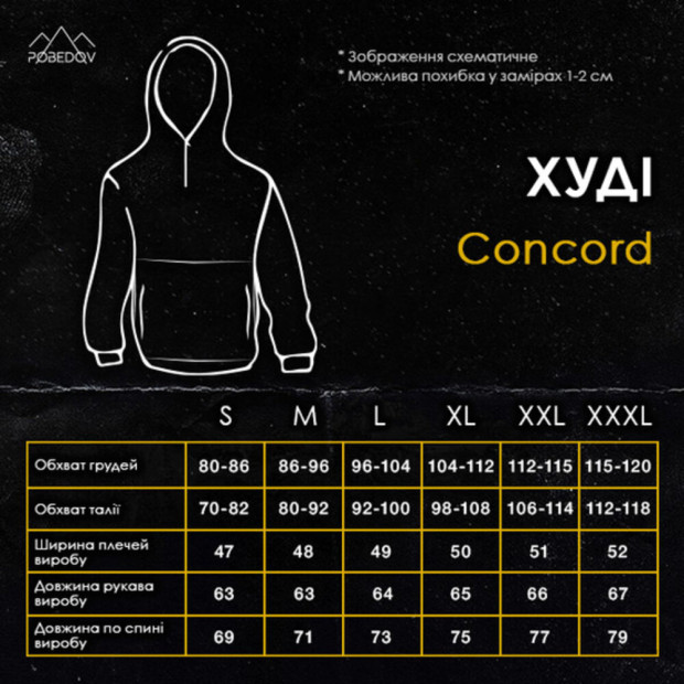 Худі Pobedov Concord Чорний, XL - 6