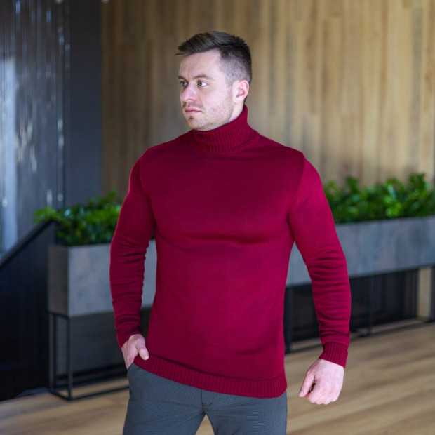 Светр Pobedov Axelrod Темно-червоний, 2XL - 1