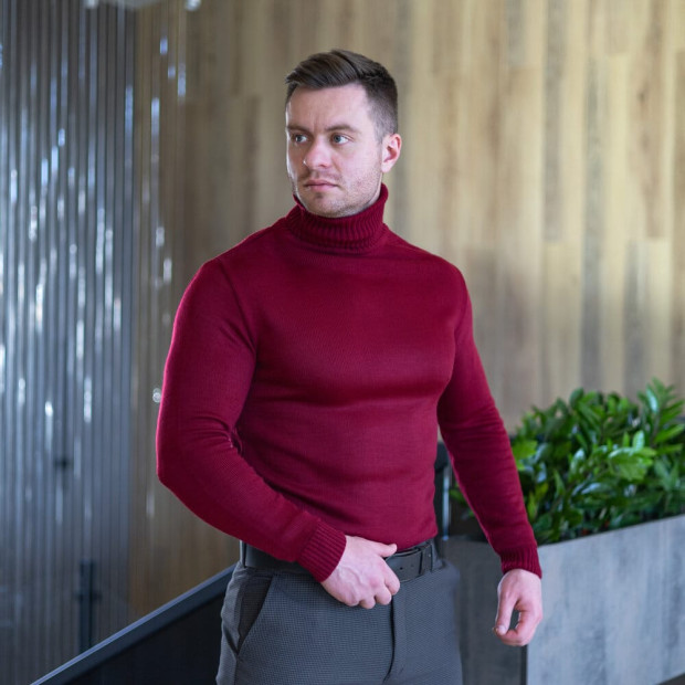 Светр Pobedov Axelrod Темно-червоний, L - 4