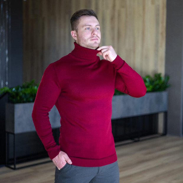 Светр Pobedov Axelrod Темно-червоний, XL - 2