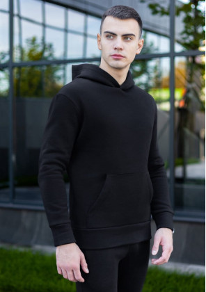Худі Pobedov 007 ЗИМА Чорний, 2XL
