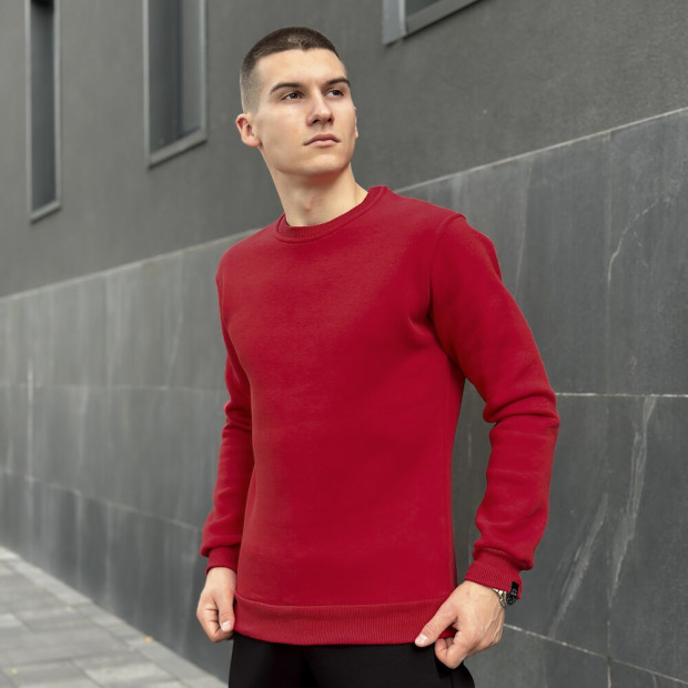 Світшот Pobedov 007 ЗИМА Червоний, S - 