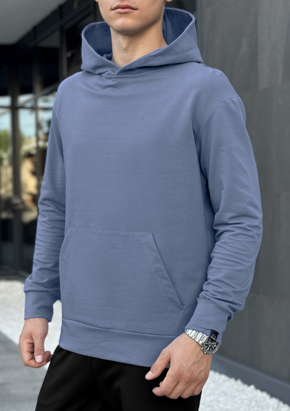 Худі Pobedov 001 Світлий синій 2