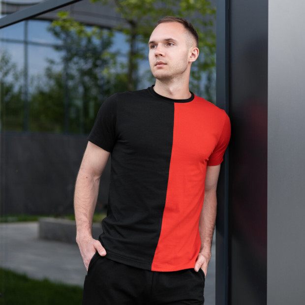 Футболка Pobedov Segmentation В2 Черно-красный - 