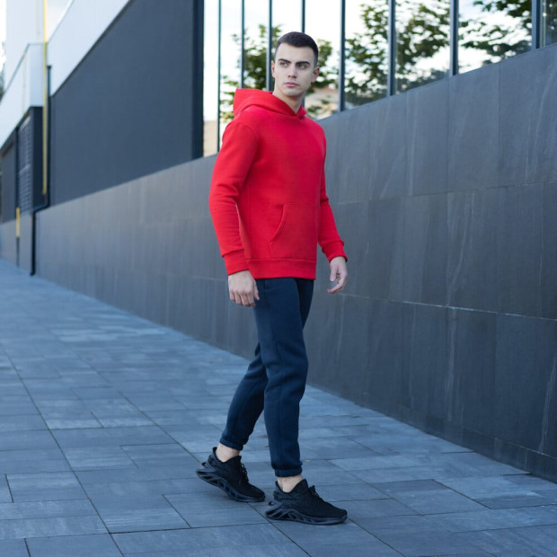 Худі Pobedov 007 ЗИМА Червоний, L - 2