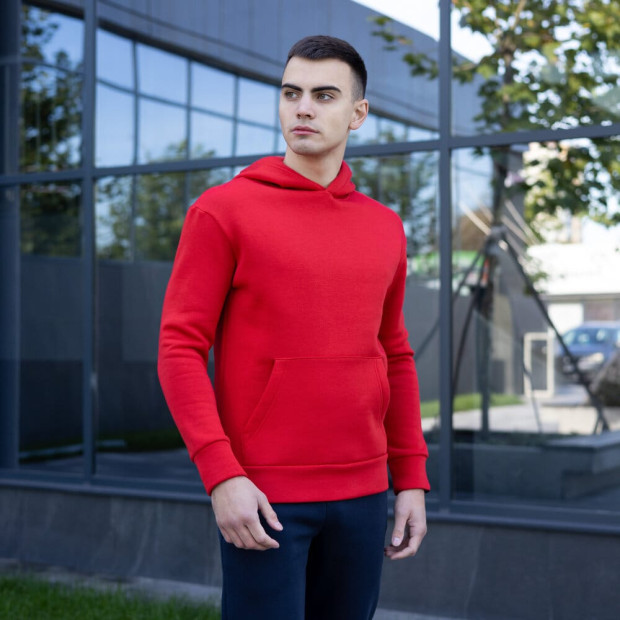 Худі Pobedov 007 ЗИМА Червоний, S - 