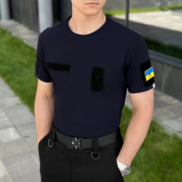 Футболка Pobedov Peremoga Військова Темно-синій, XL - 