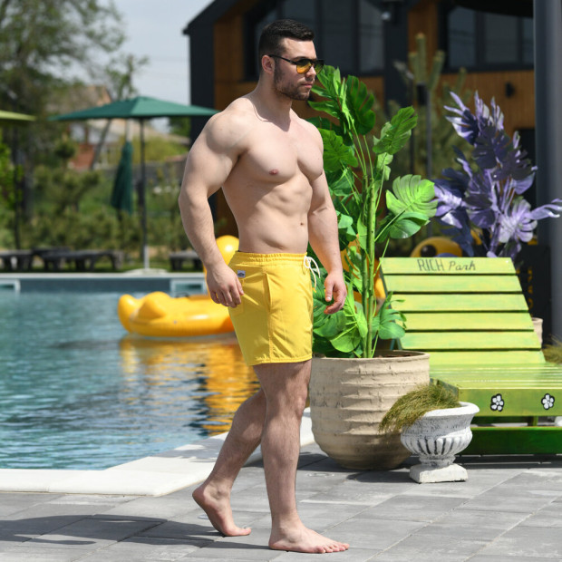Шорти для плавання Pobedov Pool day Жовтий, 2XL - 5