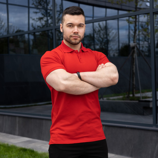 Поло Pobedov Loft Червоний, S - 