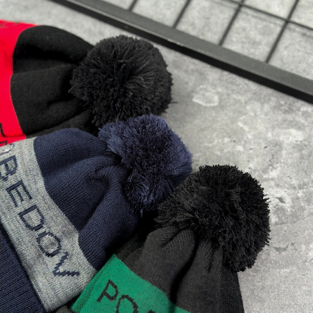 Шапка Pobedov Hat Warmly Синьо-сірий - 3