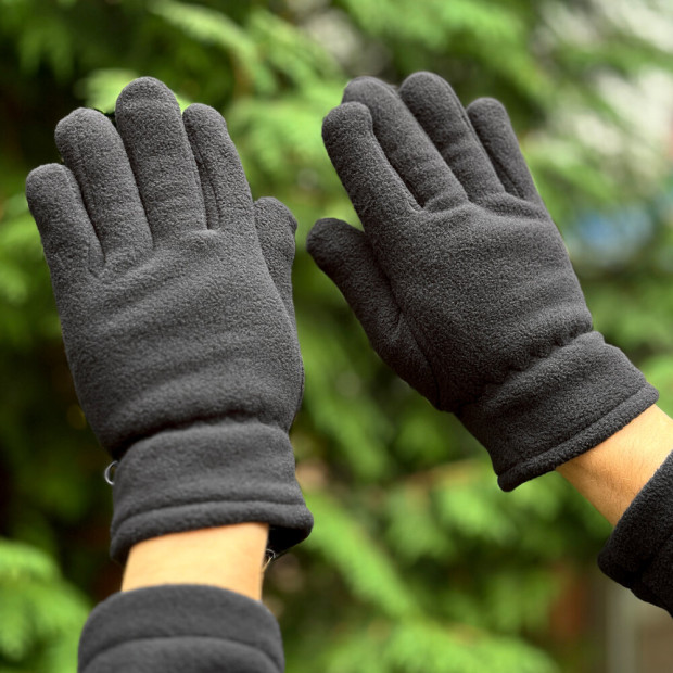 Рукавиці флісові Warm Чорний, Універсальний - 1