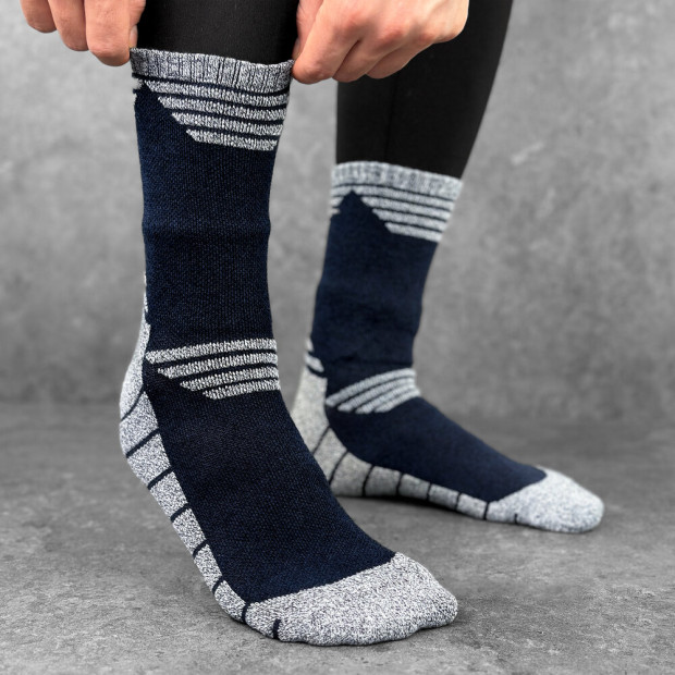 Шкарпетки Pobedov Heat Синьо-сірий, XL - 1