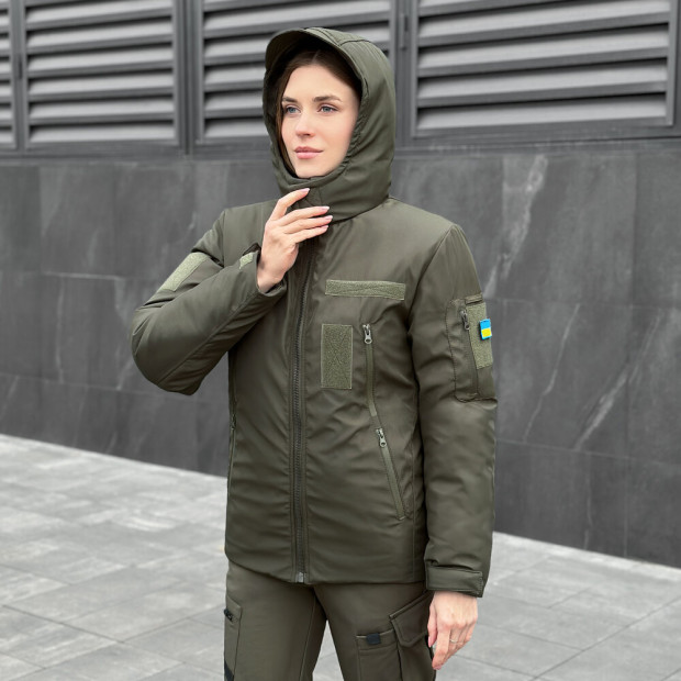 Куртка Pobedov Motive ЗИМА B2 Жіноча Хакі, L - 3
