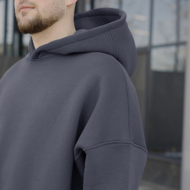 Худі oversize Pobedov Urbanist Темно-сірий, Універсальний - 5
