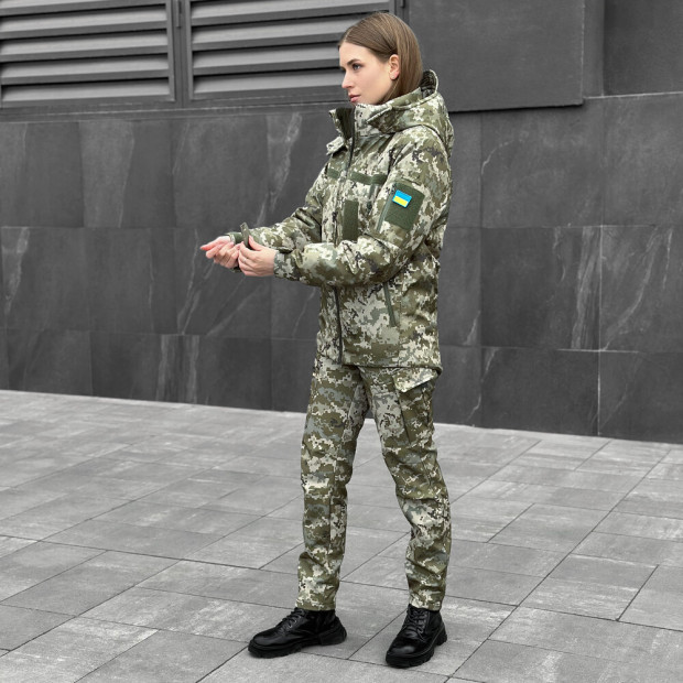 Куртка Pobedov Motive ЗИМА B2 Жіноча Піксель, S - 6
