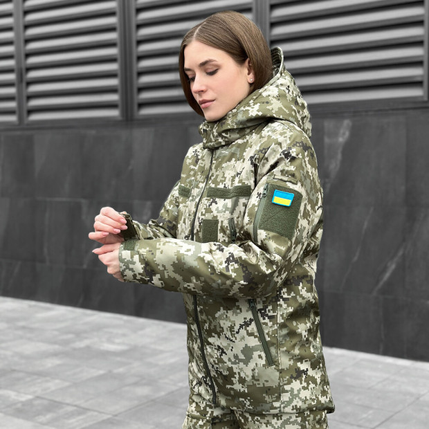 Куртка Pobedov Motive ЗИМА B2 Жіноча Піксель, L - 3