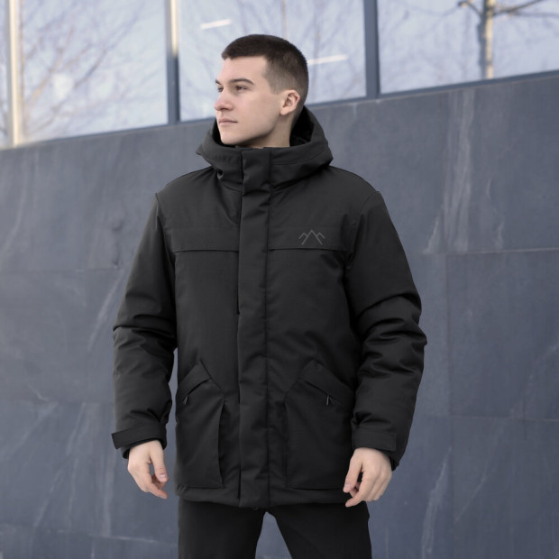 Парка Pobedov Navy Чорний, L - 