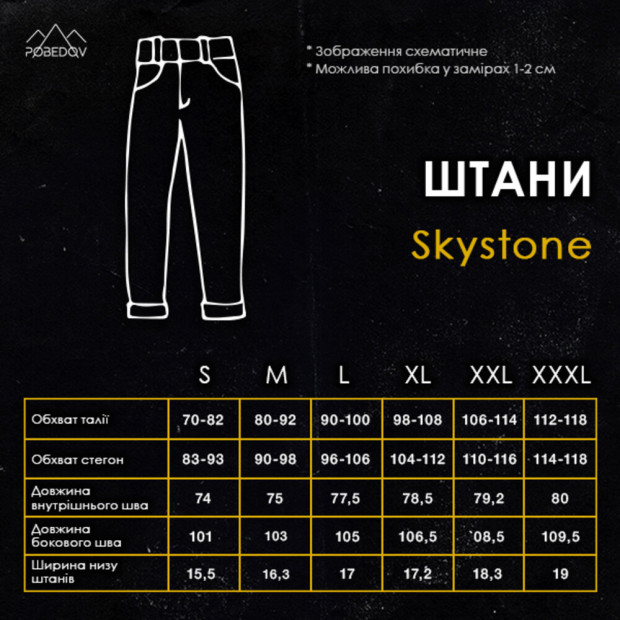 Штани-карго Pobedov Skystone Чорний, M - 6