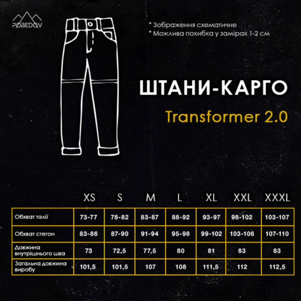 Штани-карго Pobedov Transformer 2.0 Синій, 2XL - 8