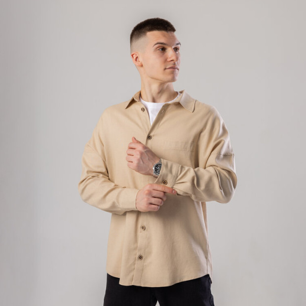 Сорочка Pobedov Founder Темний беж, M - 1