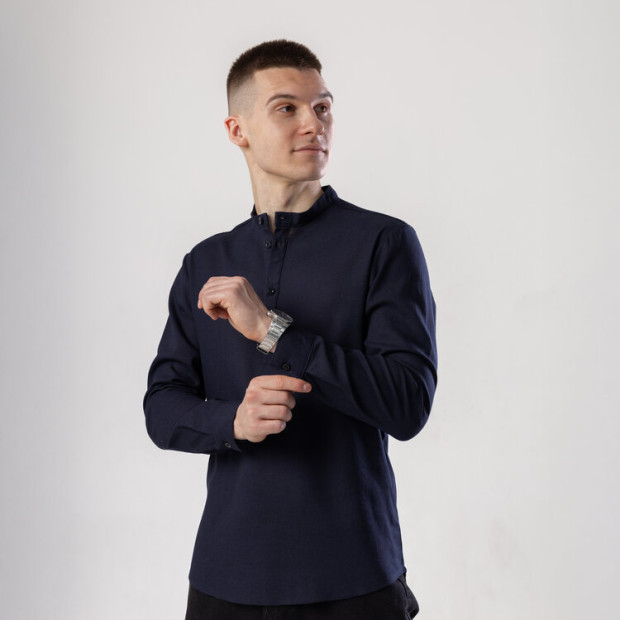 Сорочка Pobedov Exlnt Темно-синій, L - 1