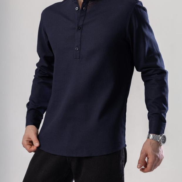 Сорочка Pobedov Exlnt Темно-синій, 2XL - 4
