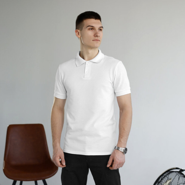 Поло Pobedov Royal Белый, 2XL - 