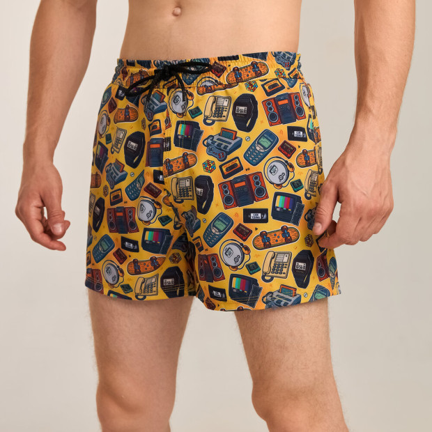Шорти для плавання Pobedov Pool day Patern Жовтий, 2XL - 1