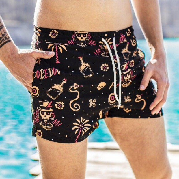 Шорти для плавання Pobedov Pool day BATAL Totem Чорний, 4XL - 1