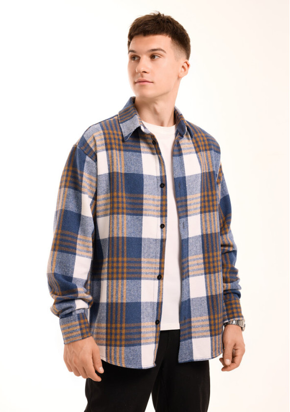 Нещодавно переглянуті Сорочка Pobedov Tartan Синій