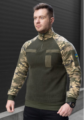 Толстовка тактична Freedom військова з липучками Хакі-камуфляж, 2XL