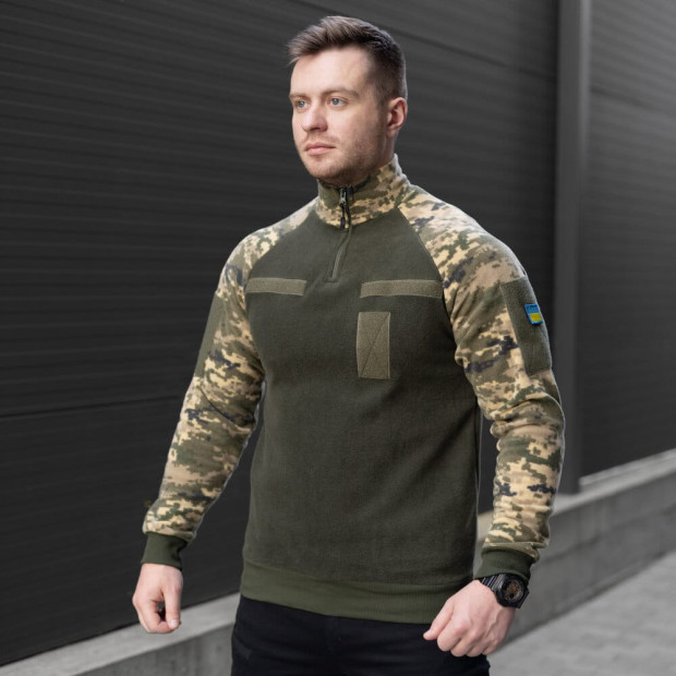 Толстовка тактична Freedom військова з липучками Хакі-камуфляж, 2XL - 