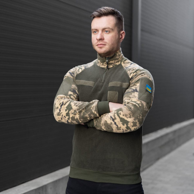 Толстовка тактична Freedom військова з липучками Хакі-камуфляж, 2XL - 1