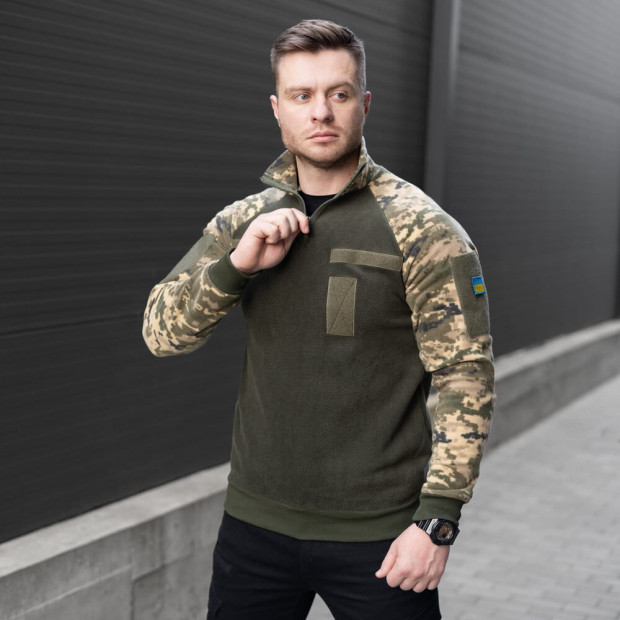 Толстовка тактична Freedom військова з липучками Хакі-камуфляж, 2XL - 2