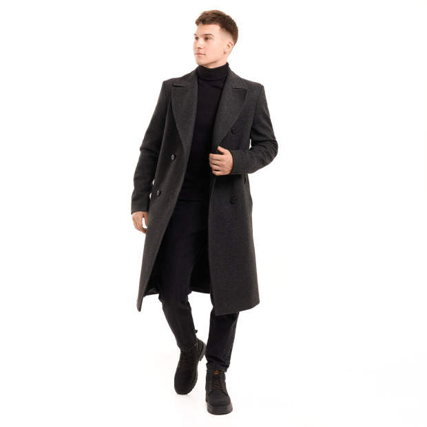 Пальто Pobedov Greyford Темно-сірий, XL - 