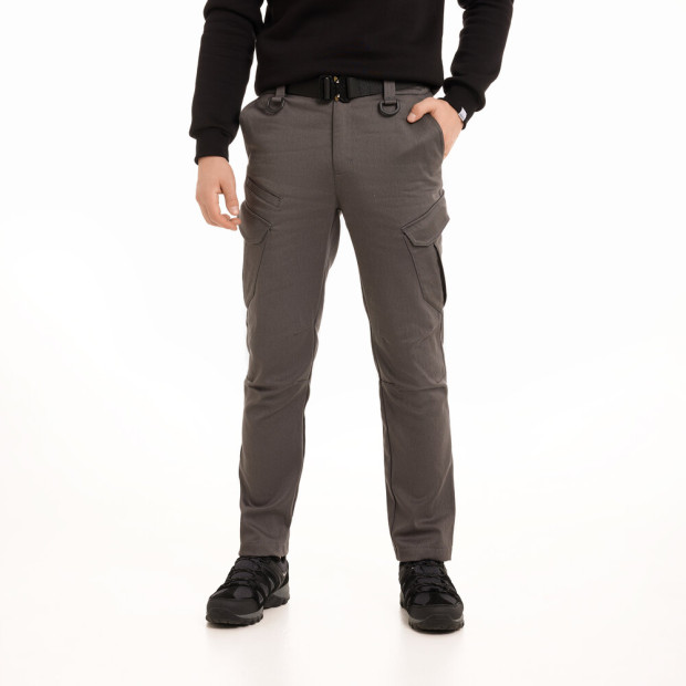 Штани-карго Pobedov trousers Tactical ЗИМА Темно-сірий, L - 1