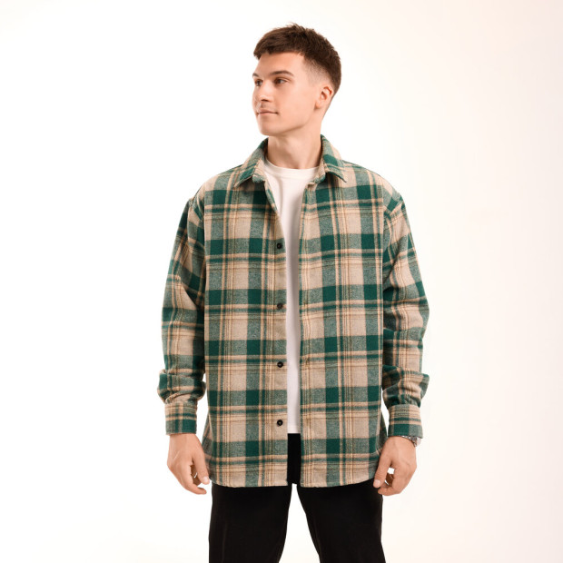 Сорочка Pobedov Tartan Зелений, L - 