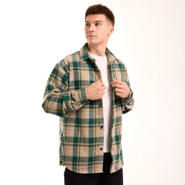 Сорочка Pobedov Tartan Зелений, XL - 2