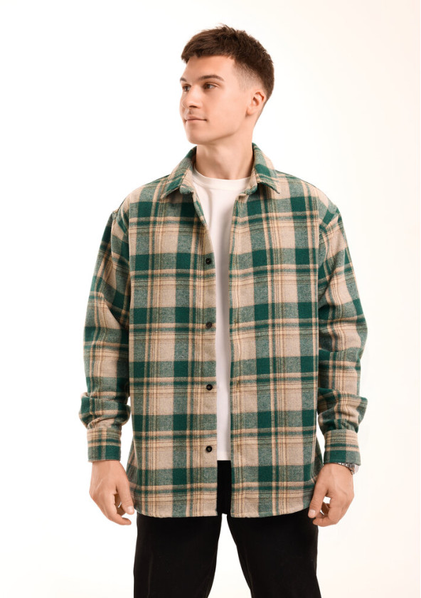 Рубашка Pobedov Tartan Зеленый