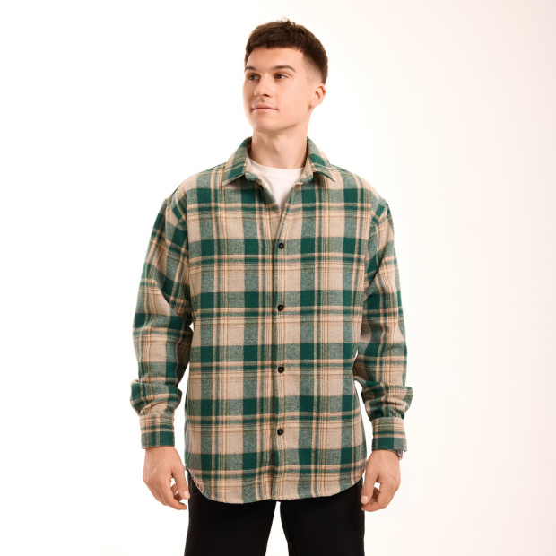 Сорочка Pobedov Tartan Зелений, 2XL - 1
