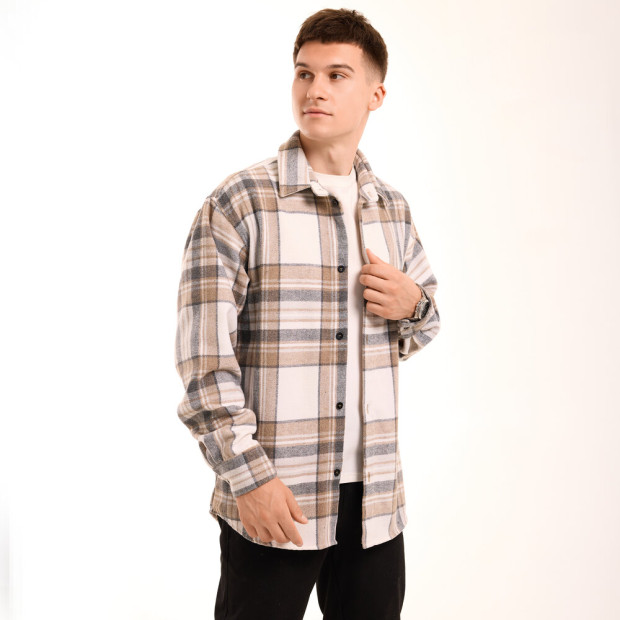 Сорочка Pobedov Tartan Бежевий - 