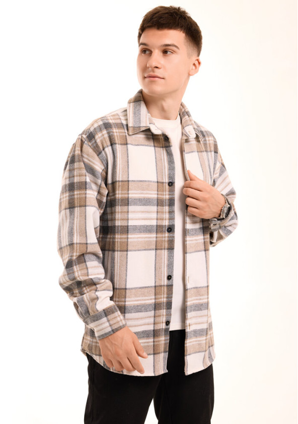 Недавно просмотренные Рубашка Pobedov Tartan Бежевый
