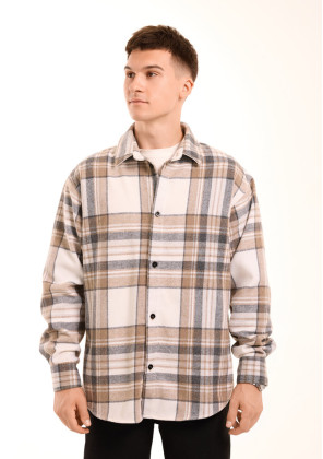 Недавно просмотренные Рубашка Pobedov Tartan Бежевый 2