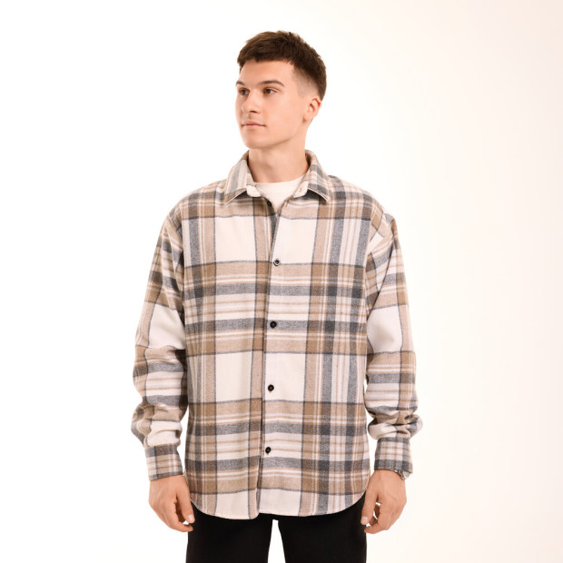 Рубашка Pobedov Tartan Бежевый - 1