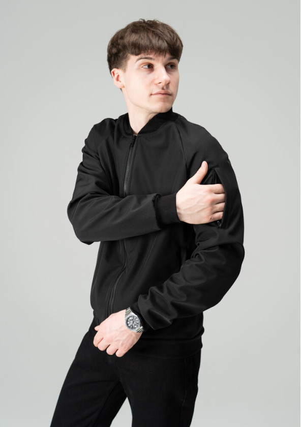 Бомбер Pobedov Thunder Чорний 2