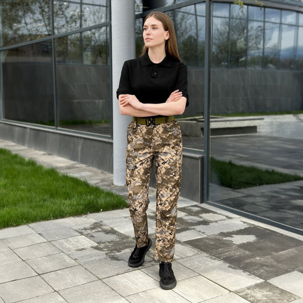 Штани-карго Pobedov Tactical Soft Waterproof Жіночі Піксель, L - 3
