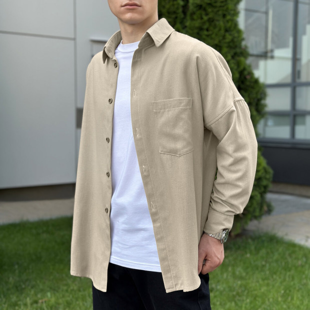 Сорочка Pobedov Founder Бежевий, L - 2