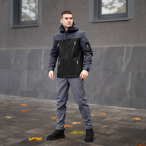 Комплект Pobedov Куртка Korol Lev + Штани Point Сірий, 2XL - 
