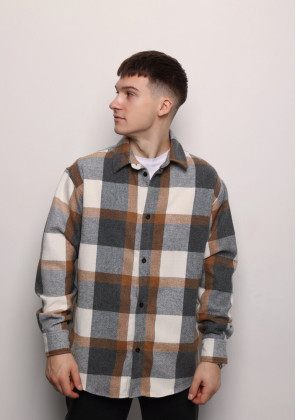 Нещодавно переглянуті Сорочка Pobedov Tartan Сіро-коричневий